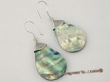se062 oval-drop Abalone shell dangle earrings in facrtory price