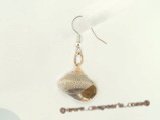 SE066 18mm spiral CONCH Shell 925 silver dangle earrings