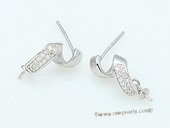 sem123 Two Pairs 925 silver 7*13 mm Pierce stud earrings finding on sale