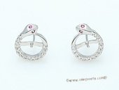 sem124 Wholesale Two Pairs 925 silver Pierce stud earrings fitting for Jewelry Marking wholesale