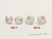 sem168  Wholesale 925 silver Pierce stud earrings fitting