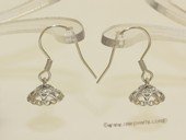 sem177  Sterling silver ear hook mounting with zircon bead