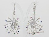 sem187  wholesale Sterling Silver dangle Earrings mountings