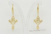 sem209 Chinese  Style Knot Earrings Mounting in Sterling Silver