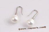 shpe071 Fashion 925Silver Hook Earring Dropping With 10*13mm Shell Pearl
