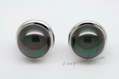 shpe074 Sterling Siver 12mm Large Shell Pearl Stud Earrings
