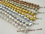 shps001 wholesale 12*16mm baroque nugget shell pearl strand in low price,different color