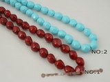 shps003 12*16mm baroque nugget shell pearl strand in wine red or turquoise color