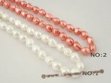 shps004 baroque nugget shell pearl strand in wholesale price,8*12mm