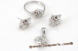 sms028 sterling silver designer pearl mountings set in wholesale