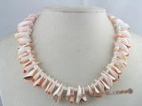 SN005 shell  beads necklace with 4-5mm nugget seed pearl
