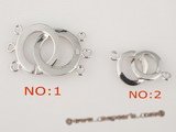 snc015 wholesale 952silver double rings necklace clasps in low price