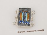 snc037 Fish sterling silver triple strands box jewelry clasps in wholesale price