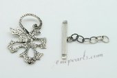 snc060 925silver toggle jewerly clasp with leafe design in wholesale