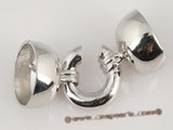 snc061 wholesale big circle toggle clasp in sterling silver with big bell