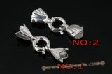 snc098 Sterling silver big size spring ring clasp in wholesale