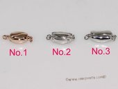 Snc144 Sterling Silver 7*17mm Oval Shape Clever Magnetic Clasp