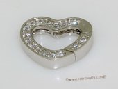 Snc148 925 sterling silver heart shape bracelet necklace clasp accessories