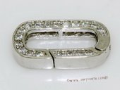 Snc155 Sterling Silver Rectangle Bracelet Necklace Clasp Accessories