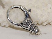 Snc168 Sterling Silver Fleur-de-lis Figure Lobster Necklace Clasp Accessories