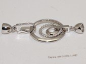 snc177 Sterling Silver  Multi Circles Necklace Jewelry Clasp