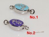 snc198  Sterling Silver Enamel  Necklace Jewelry Clasp