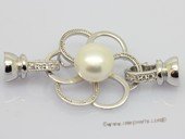 Snc207 Flower design Sterling Silver Jewelry Clasp with Zircon Bead