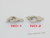 Snc214 Lobster style necklace clasp in 925 sterling silver with zircon