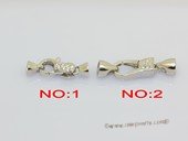 Snc215 Lobster style necklace clasp in 925 sterling silver with zircon