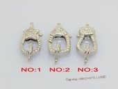Snc216 Lobster style necklace clasp in 925 sterling silver with zircon