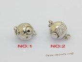 Snc227 Ball shape sterling silver push in clasp wholesale