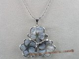 sp010 15mm carved flower design mother of pearl shell pendant