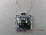 sp022 60mm square Abalone shell Pendant