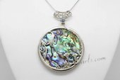 sp117 Wholesale modern 62mm Abalone Shell pendant in Donut design