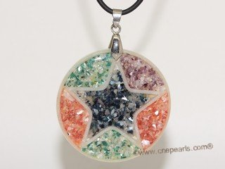 sp166  46mm big star design mother of pearl shell pendant