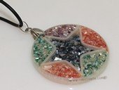 sp166  46mm big star design mother of pearl shell pendant