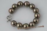 spbr009 Charmming 12mm round shell pearl bracelet in low price