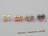 spe011 8-8.5mm freshwater pearl sterling silver studs earring