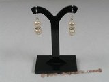 spe111 Sterling 8-9mm potato shape freshwater pearl dangle Earring