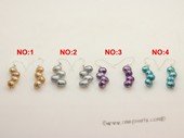 spe183 5.5-6.5mm dye color dancing pearl dangle Earrings in wholesale