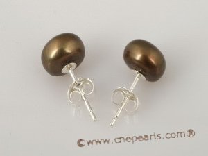 spe191 special colorized freshwater bread pearl stud earrings in wholesale price