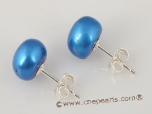 spe191 special colorized freshwater bread pearl stud earrings in wholesale price