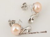 spe203 Designer Style nature pink bread Pearl Bridal Stud Earrings in wholesale