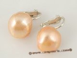 spe210_1 Sterling silver 12-13mm baroque pear Clip Earring in wholesale