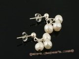 spe227 Genuine Freshwater Pearl cluster stud Earrings in wholesale