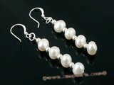 spe245 wholesale sterling white potato pearl dangle Earrings