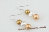 spe282 charming sterling silver dangle earrings with freshwater pearl