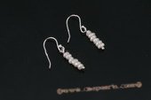 spe343 3-4mm freshwater button seed pearl 925silver baby dangle earring