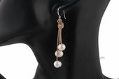 Spe421 Smart Freshwater Pearl Cord Hook Drop Earrings