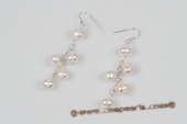 Spe424 Hand Crafted Sterling Silver Cultured pearl Pierce Earrings